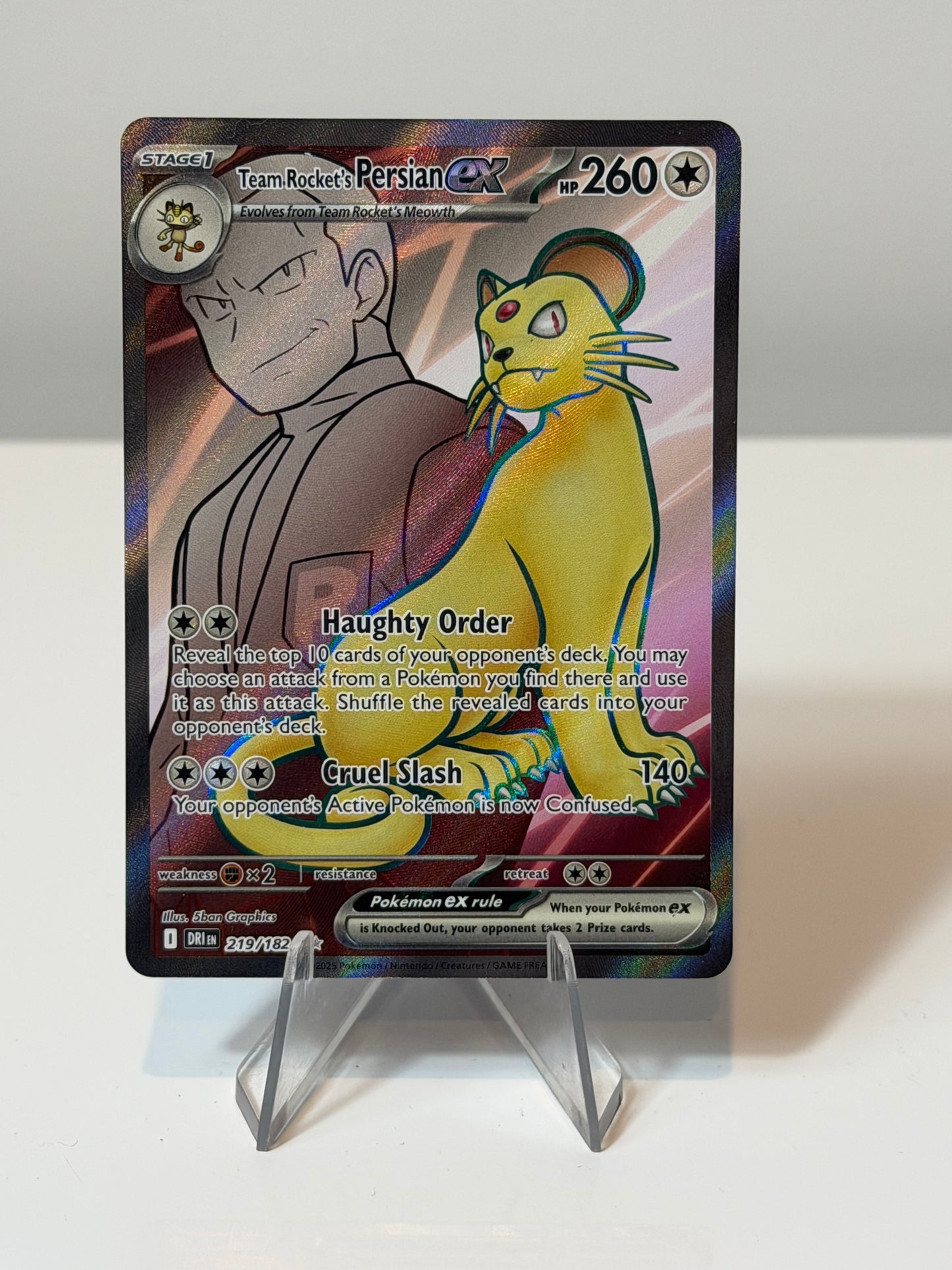 Destined Rivals - Team Rockets Persian Ex- 219/182