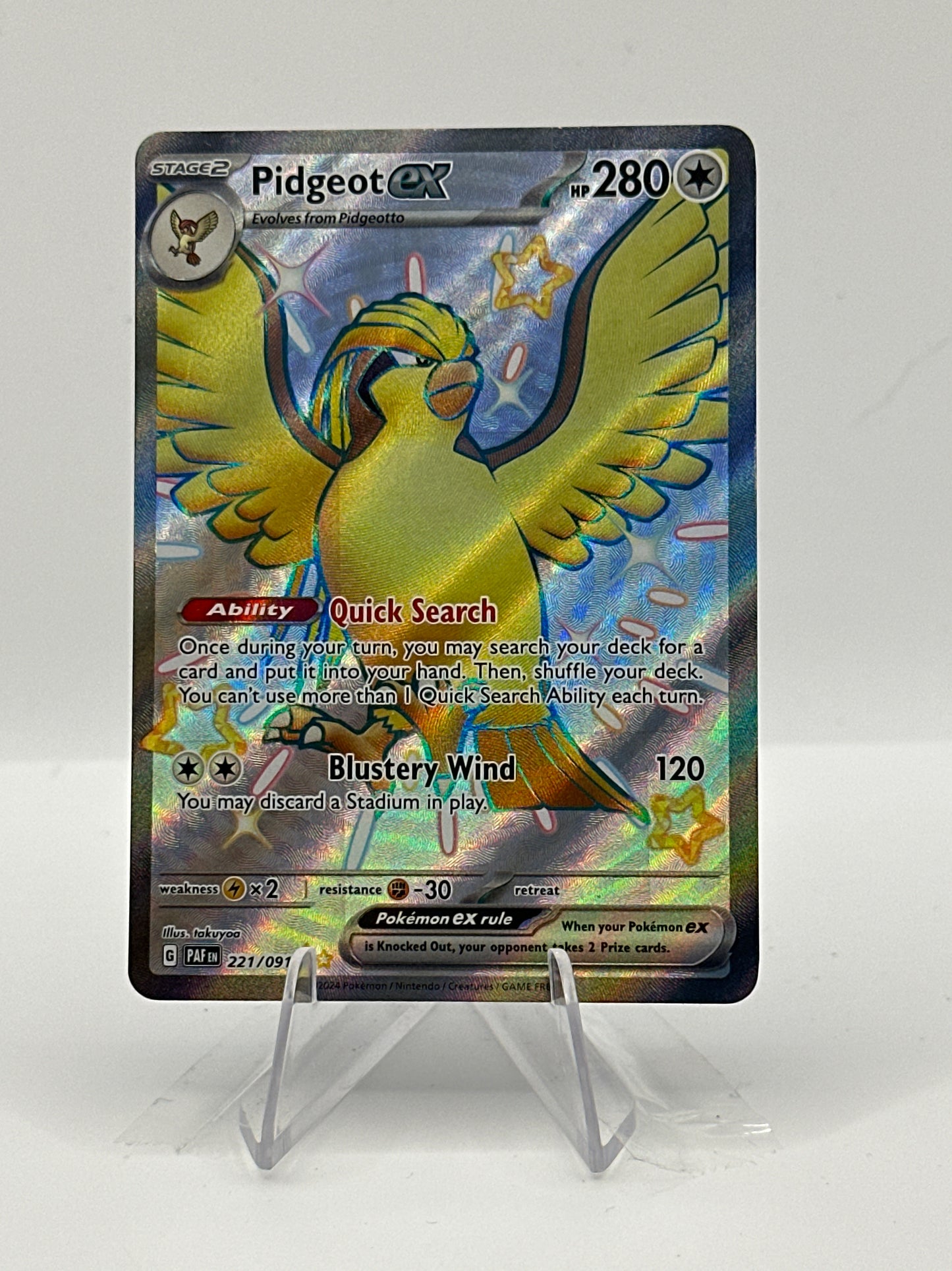 Paldean Fates- Pidgeot Ex- 221/091