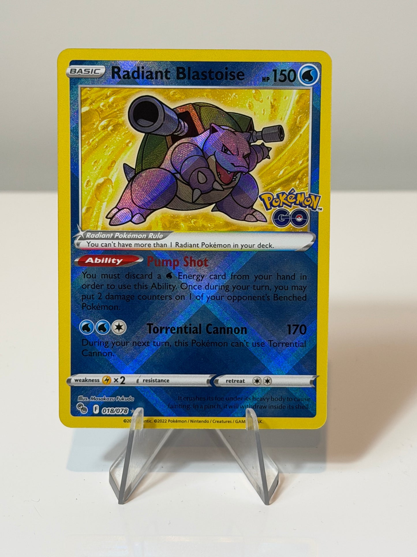 Pokémon Go- Radiant Blastoise- 018/078