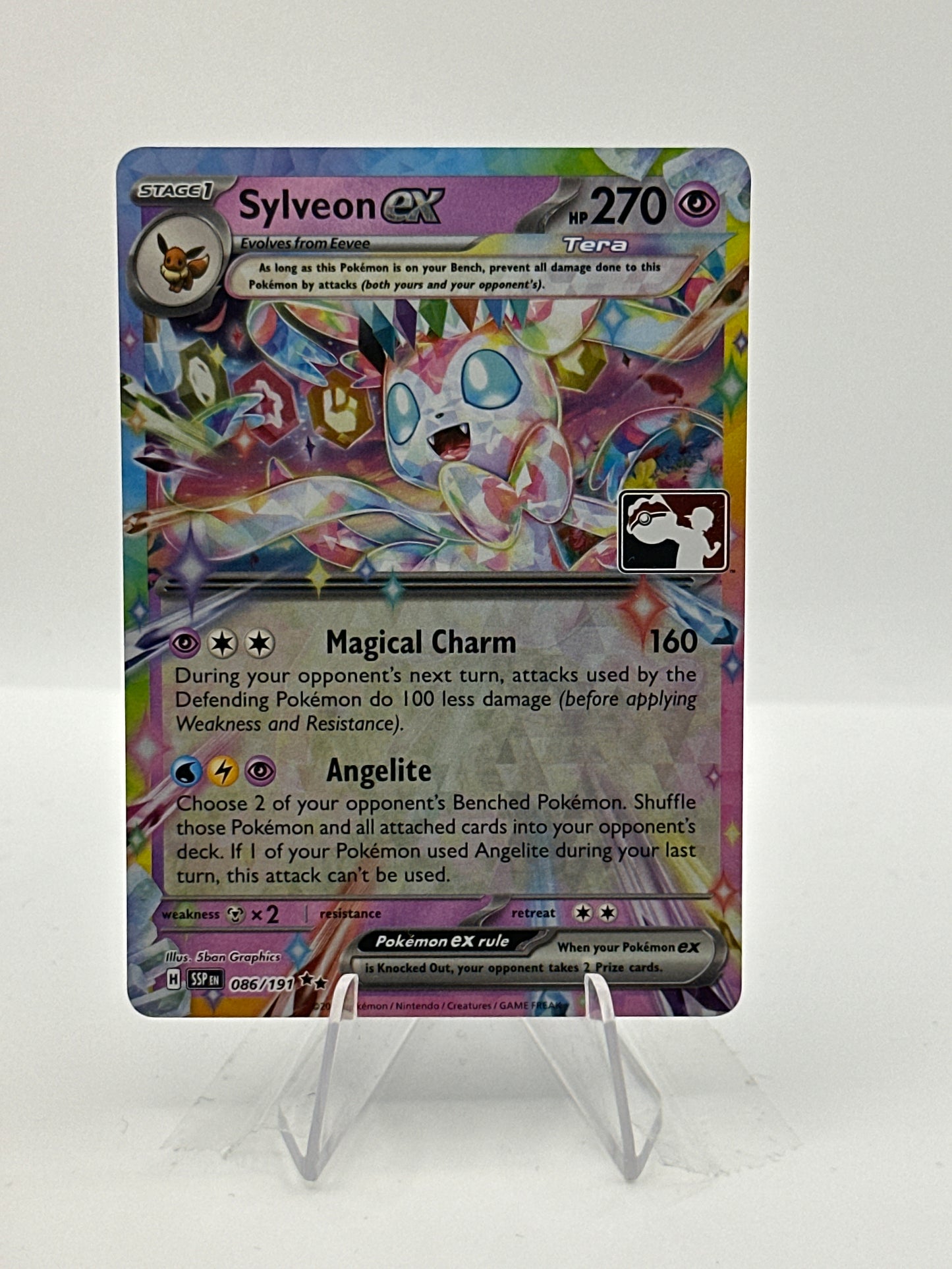 Surging Sparks- Sylveon Ex (Play! Stamp)- 086/191