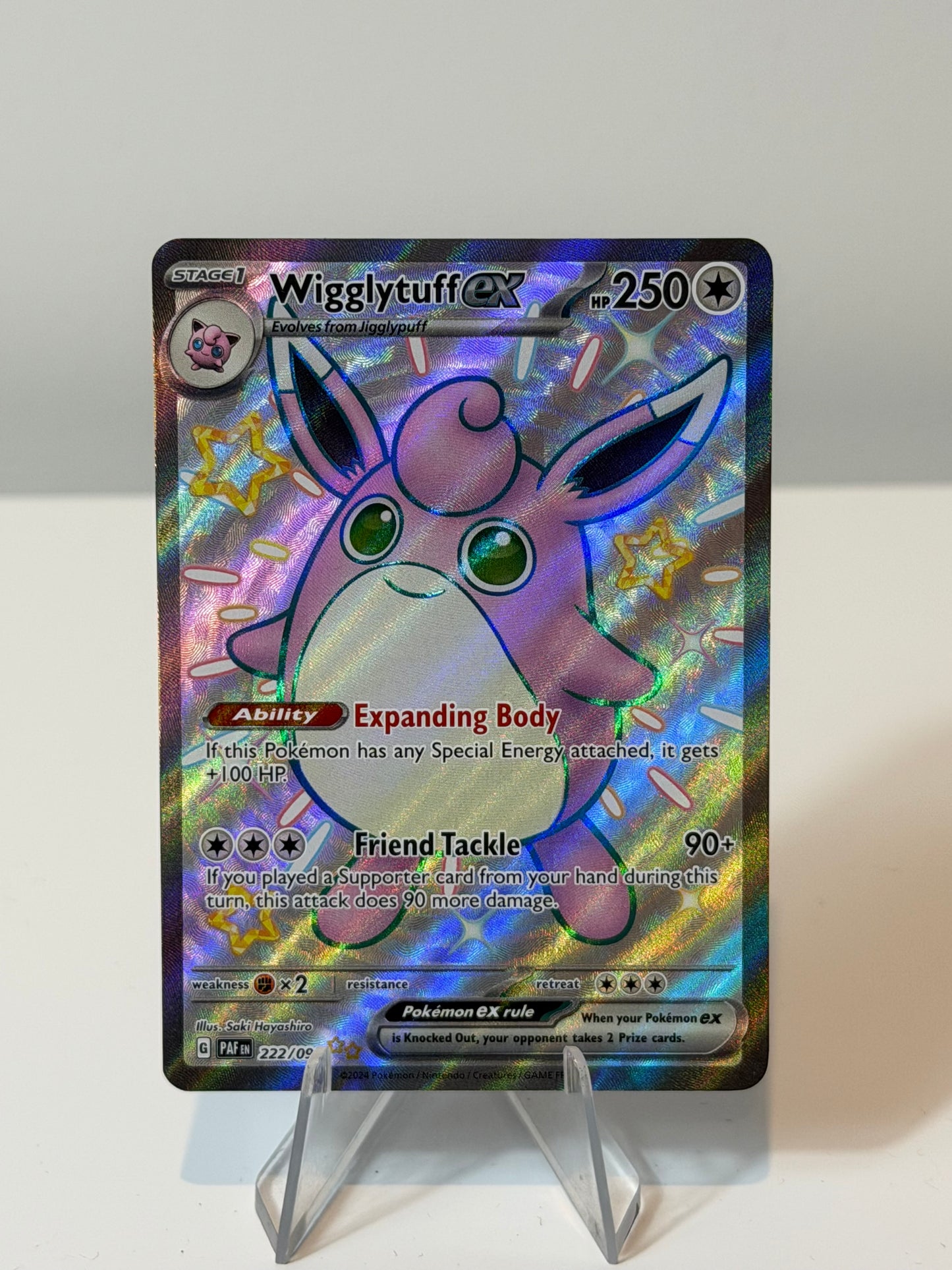 Paldean Fates- Wigglytuff Ex- 222/091