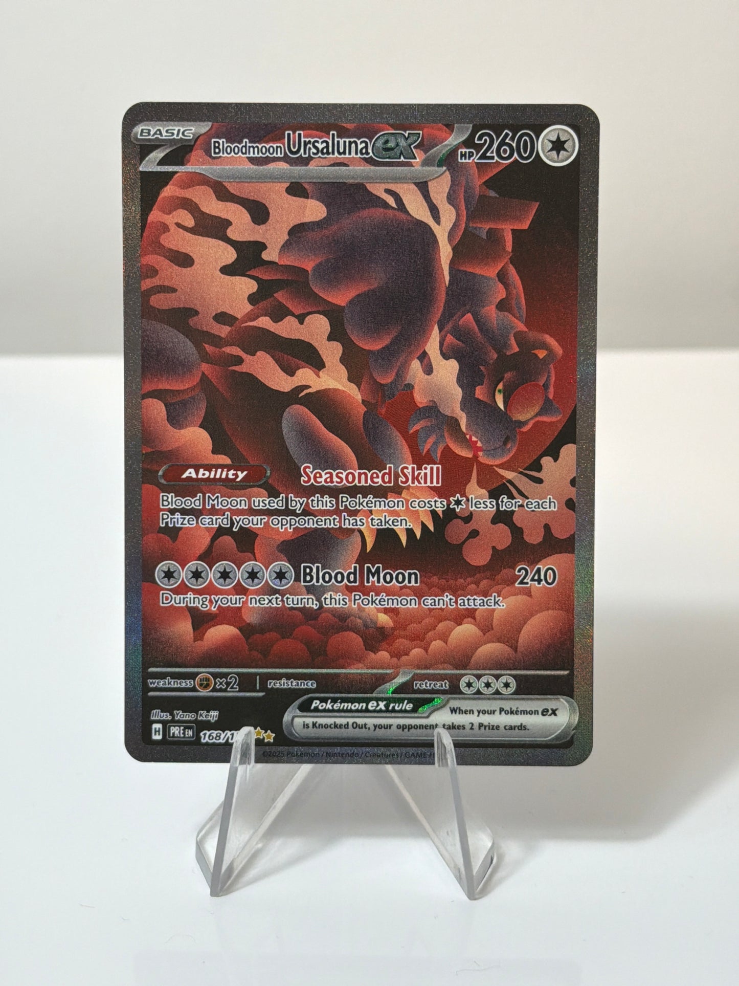 Prismatic Evolutions- Bloodmoon Ursaluna Ex- 168/131